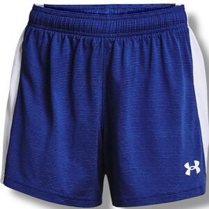 Under‎ Armour Match 2.0 Shorts Women's Size Small Royal Blue White Heatgear NWT